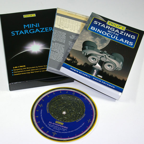 Mini Stargazer 3-in-1 binocular astronomy set (guide book, map & planisphere)